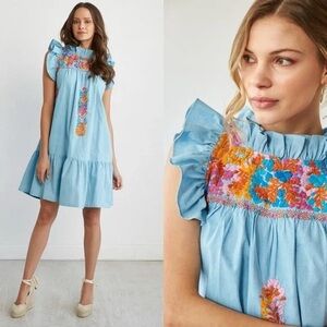 Mi Golondrina Olivia Embroidered Dress